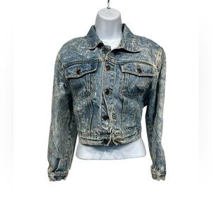 Gap cropped denim jacket size small